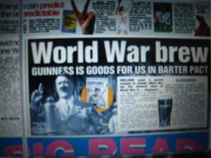 'World War Brew': a tabloid take on research in the book on the role of Guinness in WW2